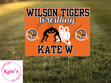 Wilson Tigers Wrestling Yard Sign